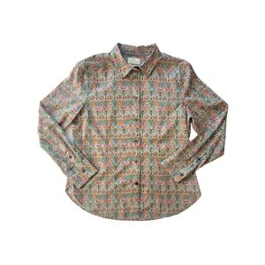 🌻 J. Crew Liberty Long-Sleeved Button-Down Blouse Size 12 Slim